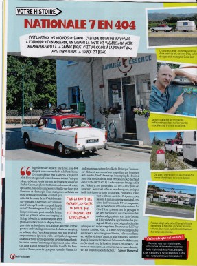 Reportage de la N7 sur le magazine auto plus classiques de juin 2017